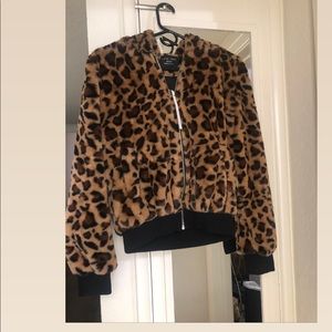 Love Tree faux fur jacket